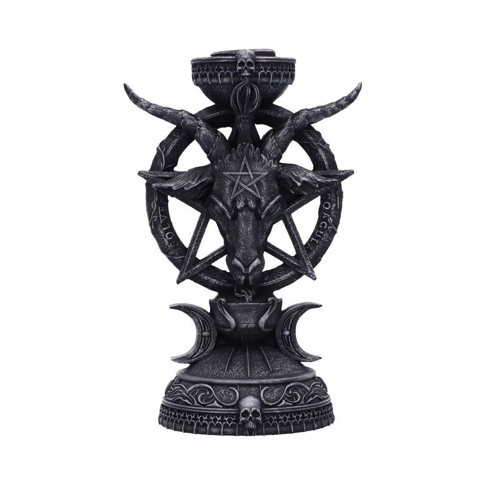 Nemesis Now - Light of Baphomet Bougeoir - Gris